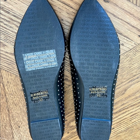 Chase + Chloe black studded flats 6.5 - Picture 3 of 5